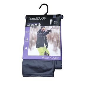 Cuddl Duds Men's Performance Baselayer Gray Arcticore Thermal Pants Keyhole XXL